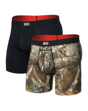 SAXX Boxershorts Multisport Mesh Boxer Brief Fly Graphic Realtree/schwarz Herren - 2 Stück